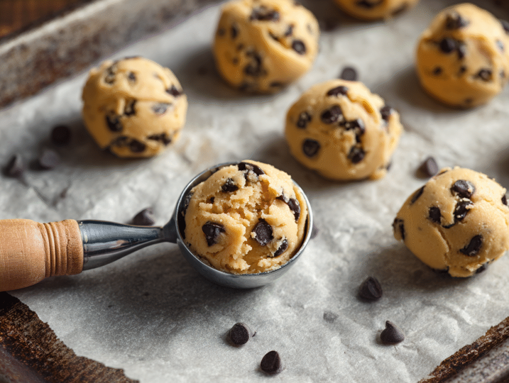 Dough for sugar free chocolate chip pudding cookies