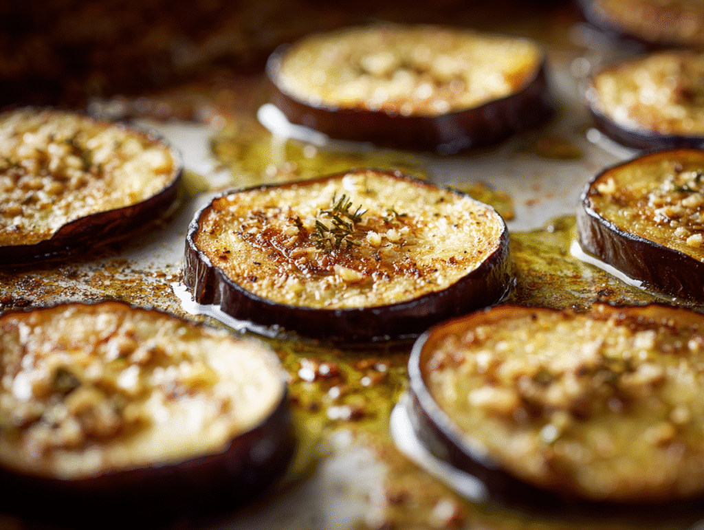 roasted eggplant slices for pizza