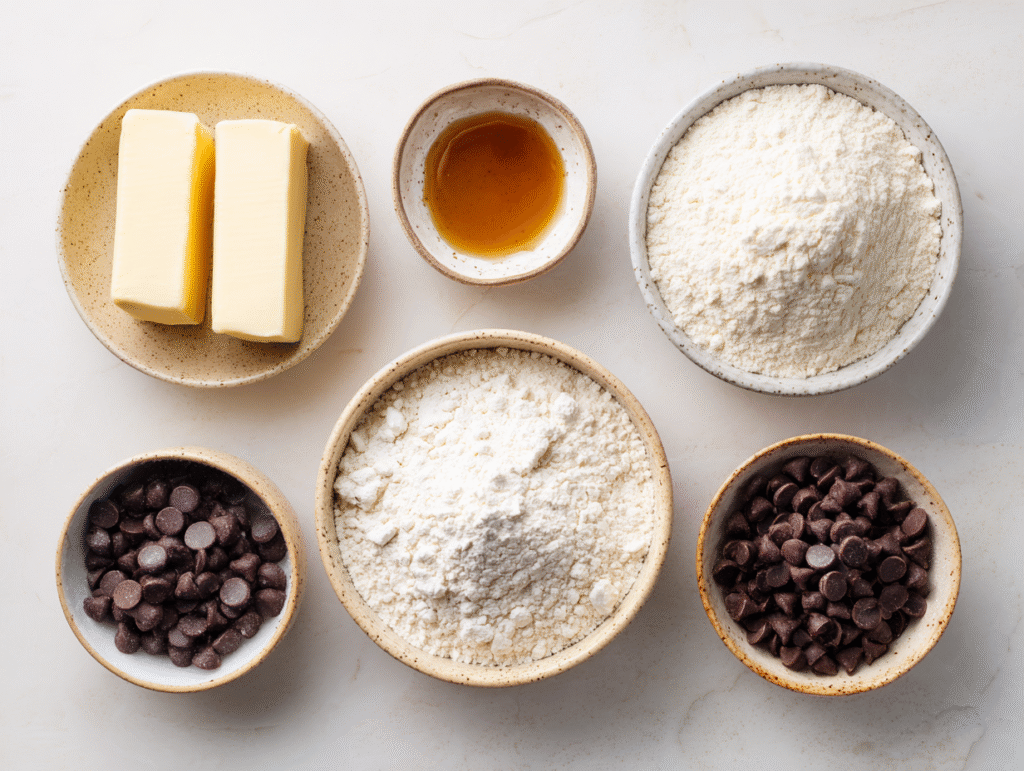 Ingredients for sugar free chocolate chip pudding cookies