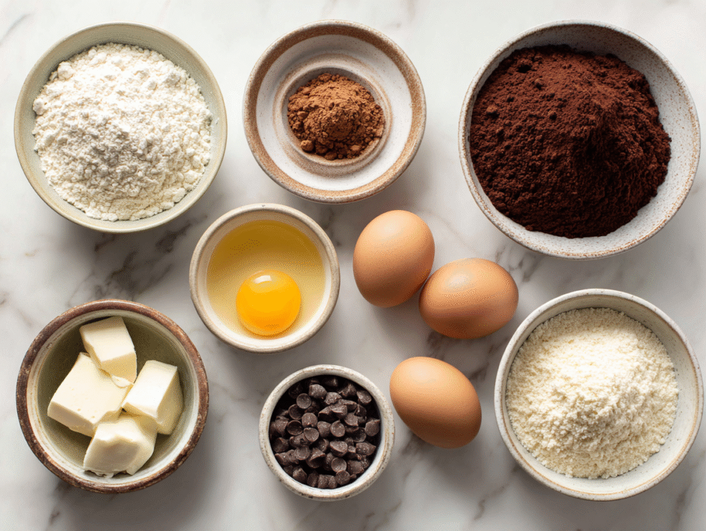 Ingredients for Sugar-Free Brownies