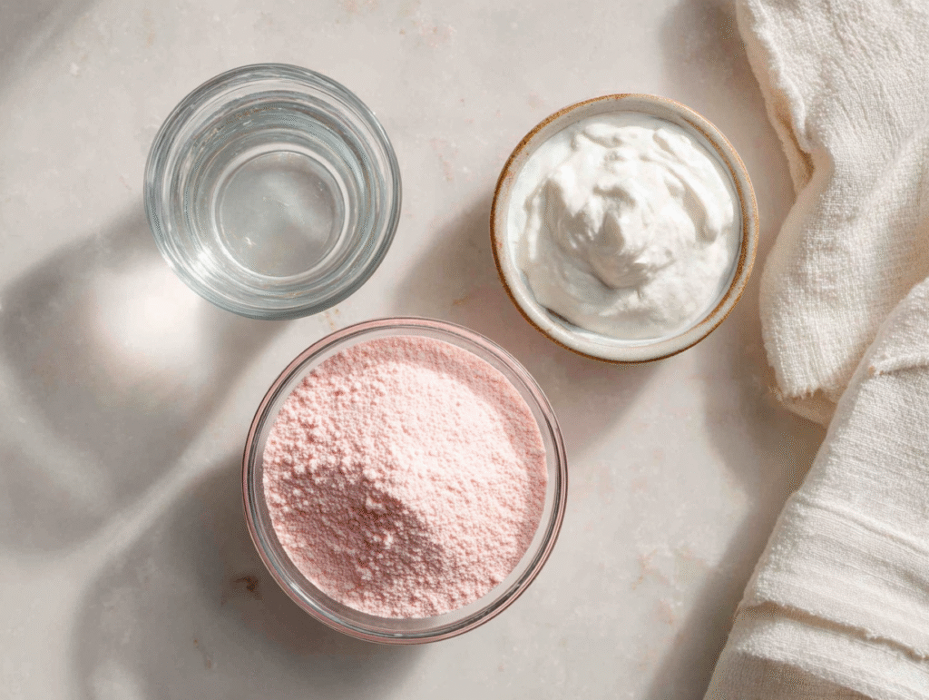 Ingredients for strawberry protein jello