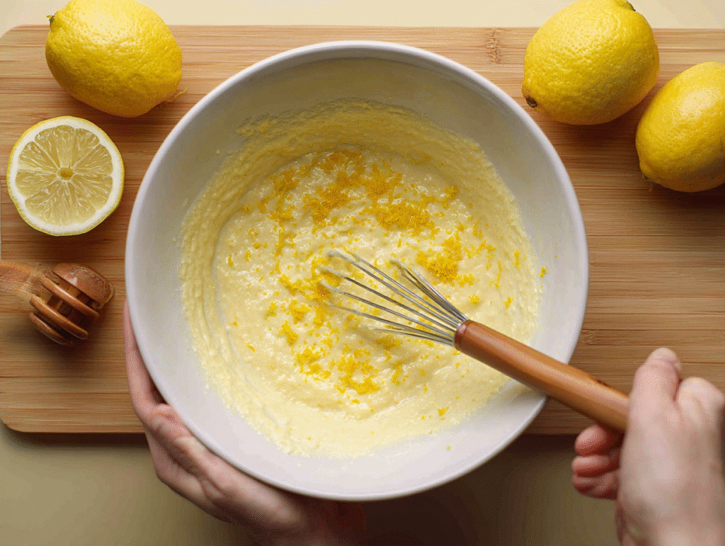 Mixing Lemon Loaf Batter