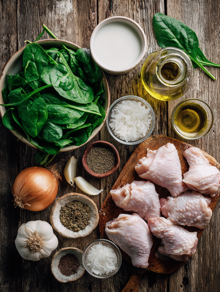 keto soup ingredients coconut milk chicken spinach
