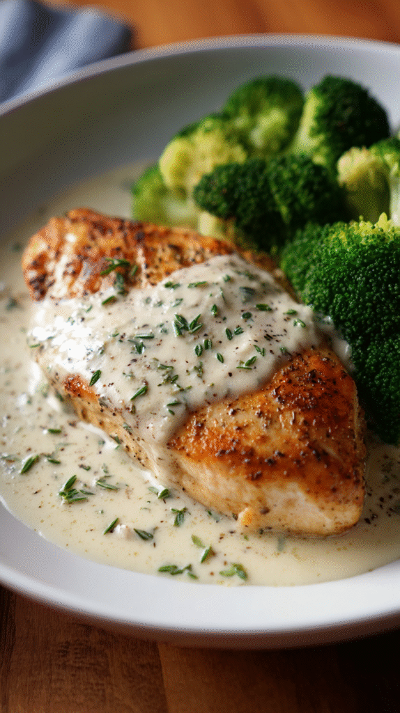 keto alfredo sauce with chicken and broccoli