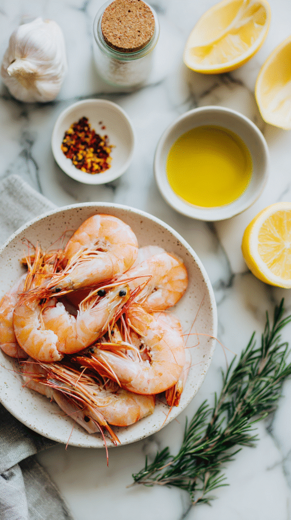 Ingredients for 10-minute air fryer shrimp