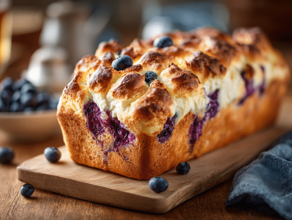 Sliced cottage cheese cloud bread with toppings