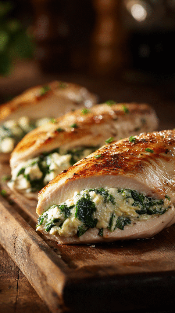 Stuffing chicken breast with keto cheese filling