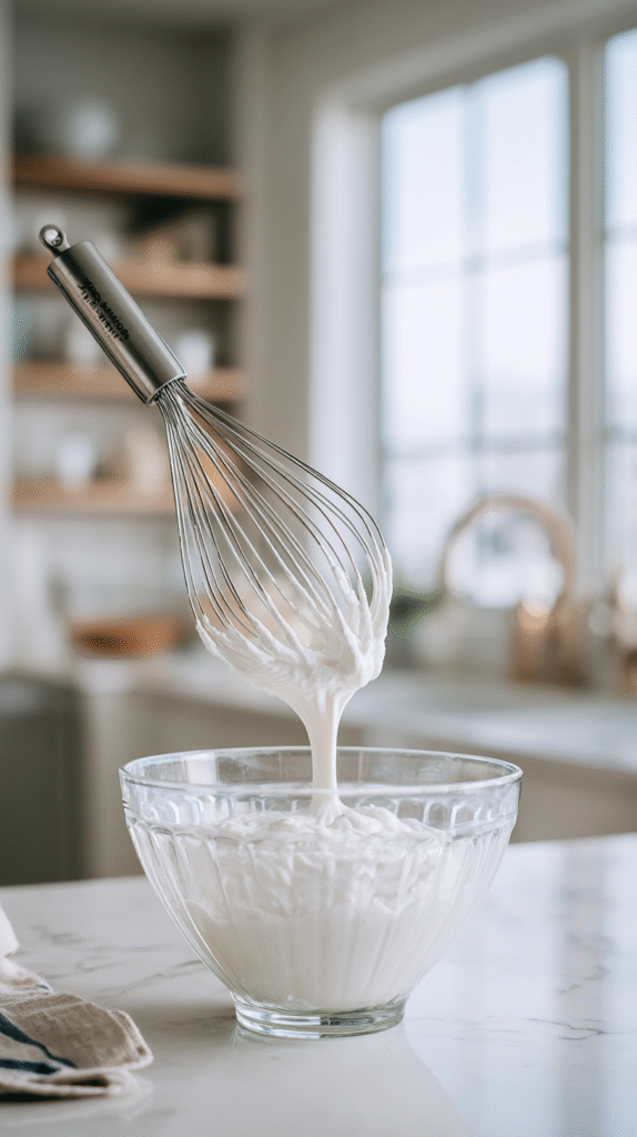 Whipping cream for keto chocolate mousse