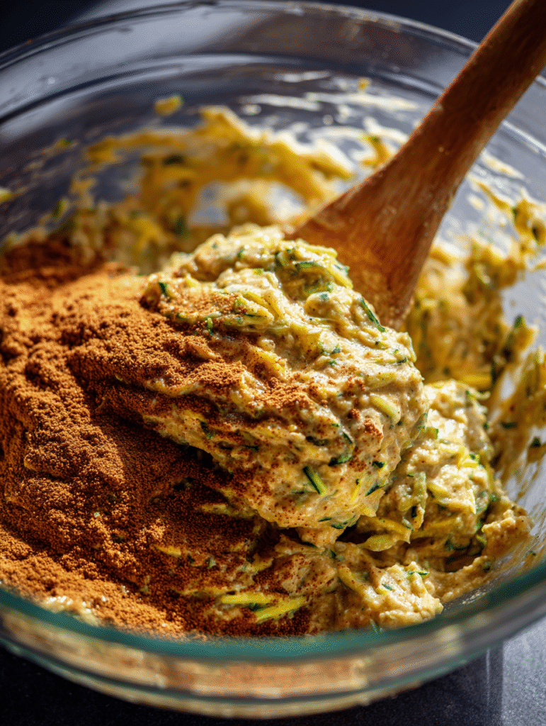 keto zucchini bread batter in bowl