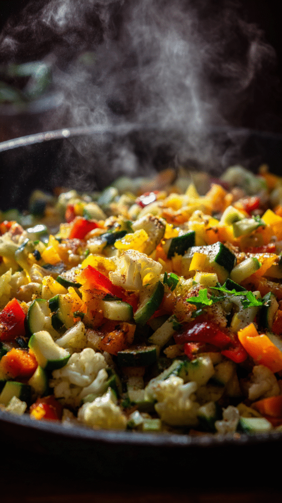 sautéing vegetables for keto chili
