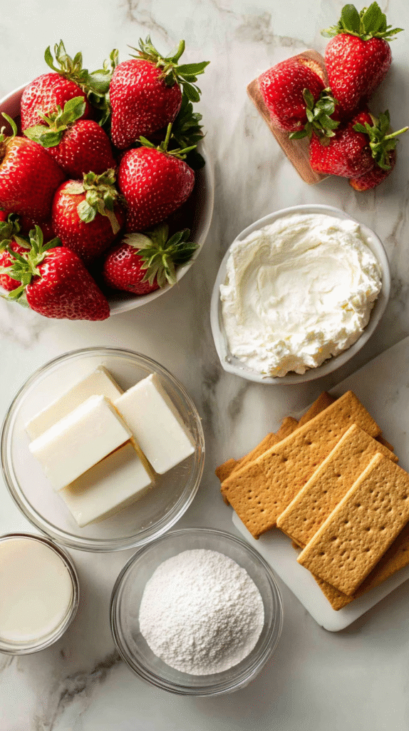 deviled strawberry cheesecake ingredients