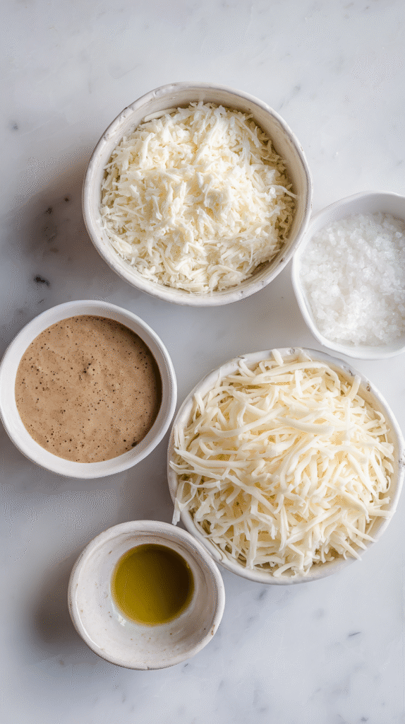 Pupusas recipe ingredients laid out on table