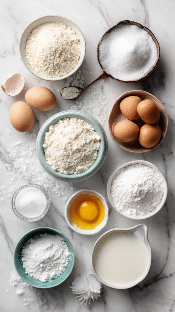 keto muffin ingredients flat lay