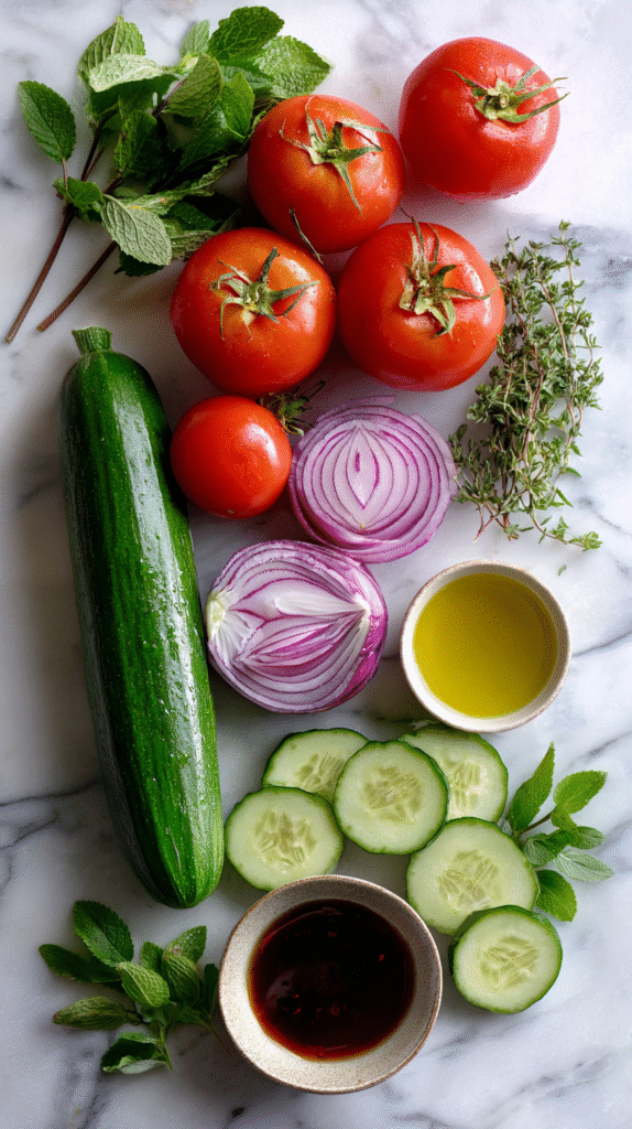 cucumber tomato salad ingredients
