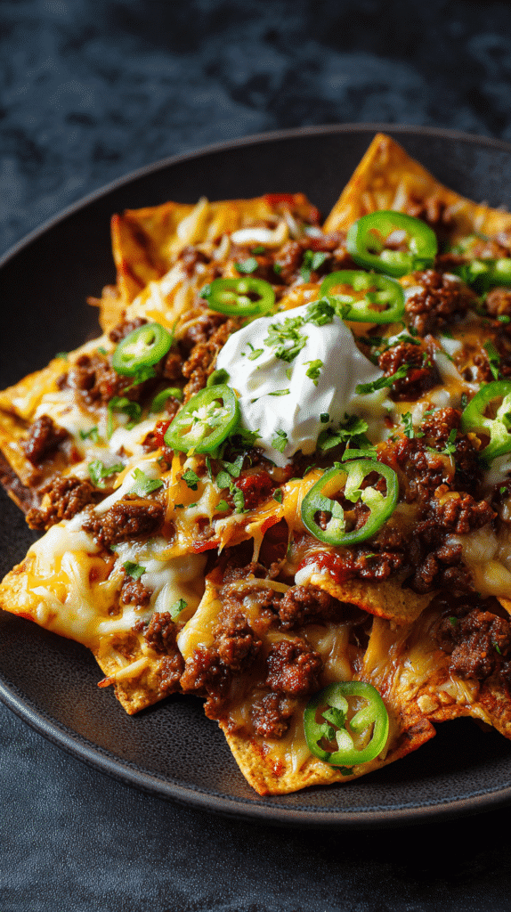 Keto nachos with crispy tortilla chips