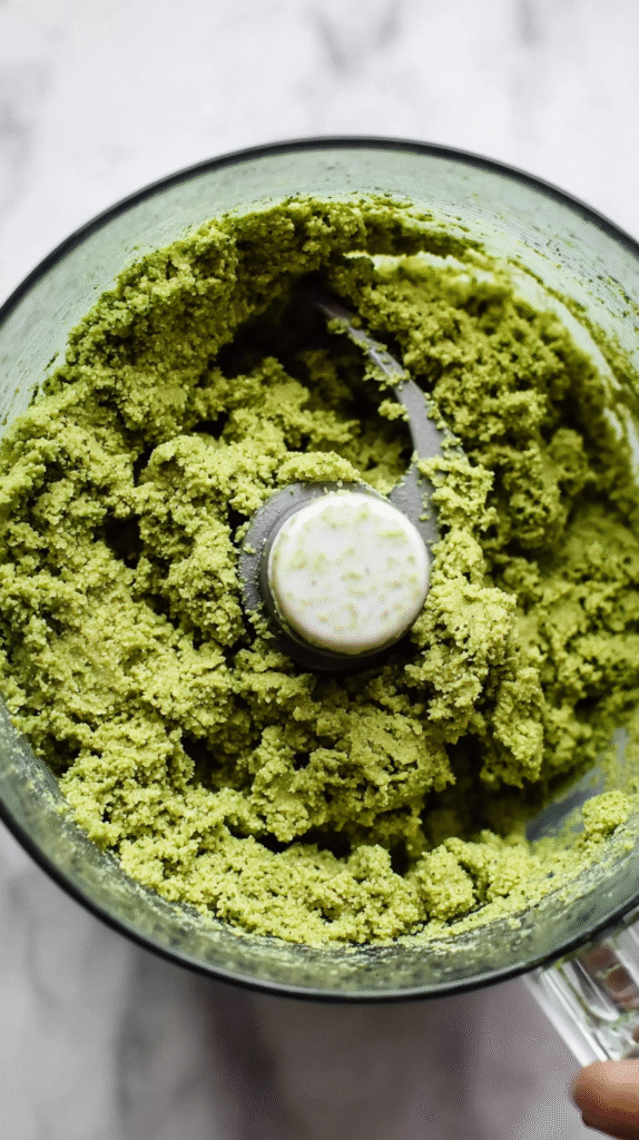 Falafel mixture for Cava falafel recipe in a bowl