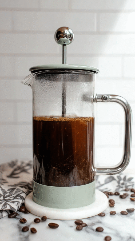 French press brewing date seed coffee