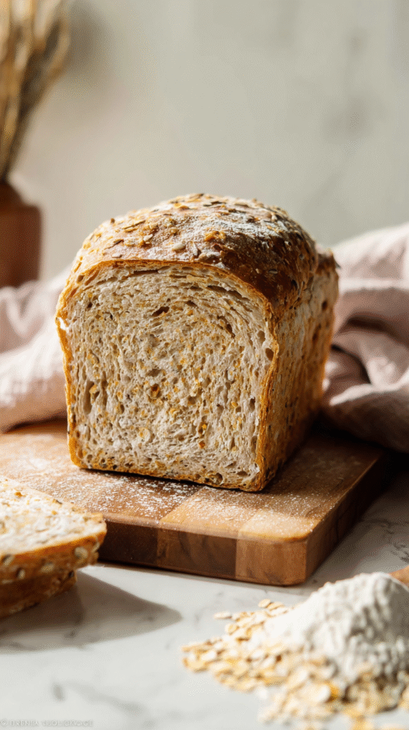 multigrain bread recipe card image