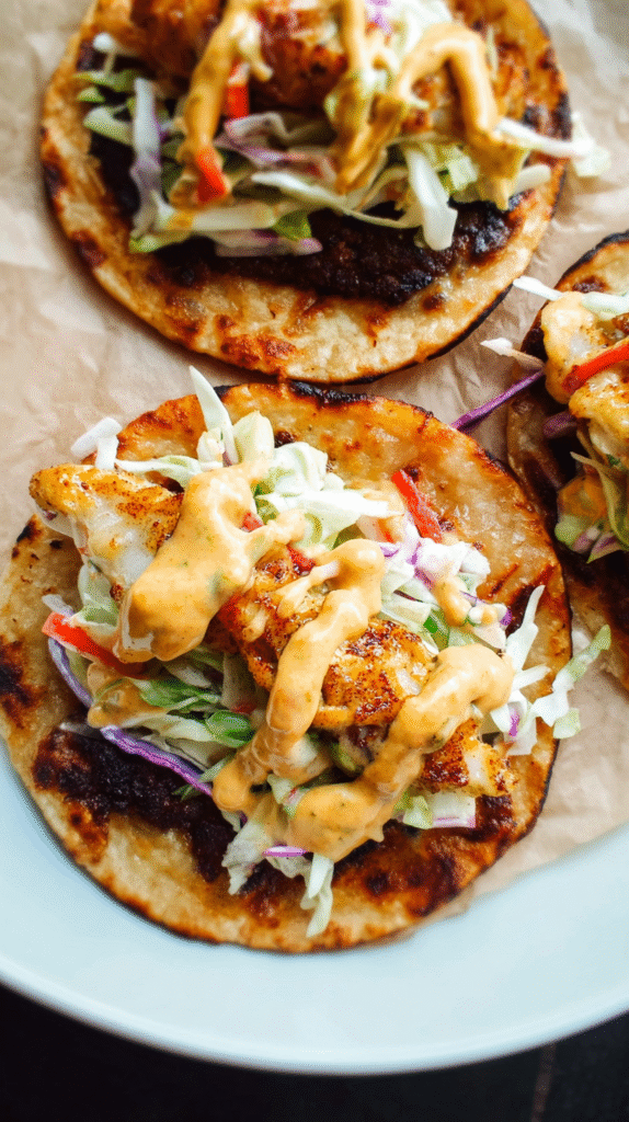 Flipping smash burger tacos with melted cheese