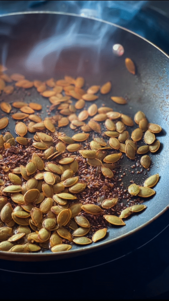 Toasting pumpkin seeds for bariatric seed trick