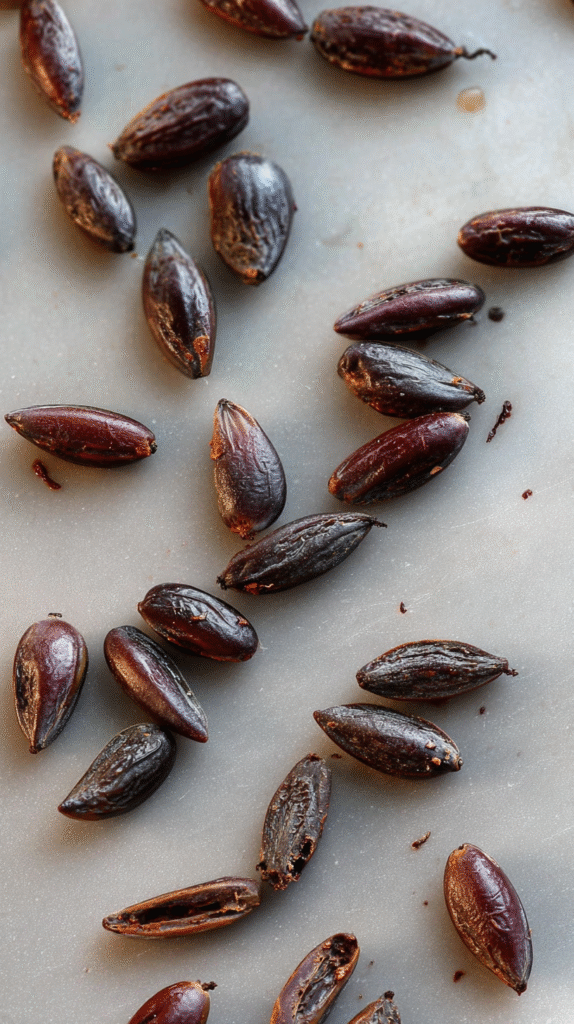 Roasting date seeds for coffee