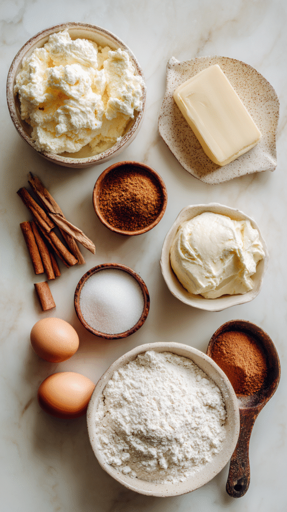 Keto cinnamon cream roll-up ingredients
