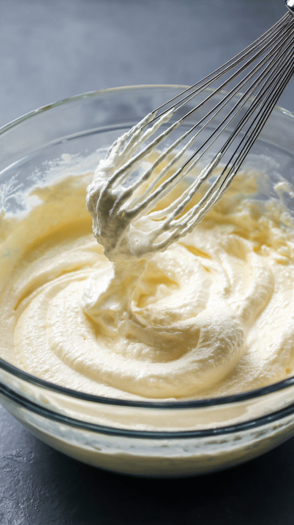 folding egg whites into cottage cheese mixture cloud bread
