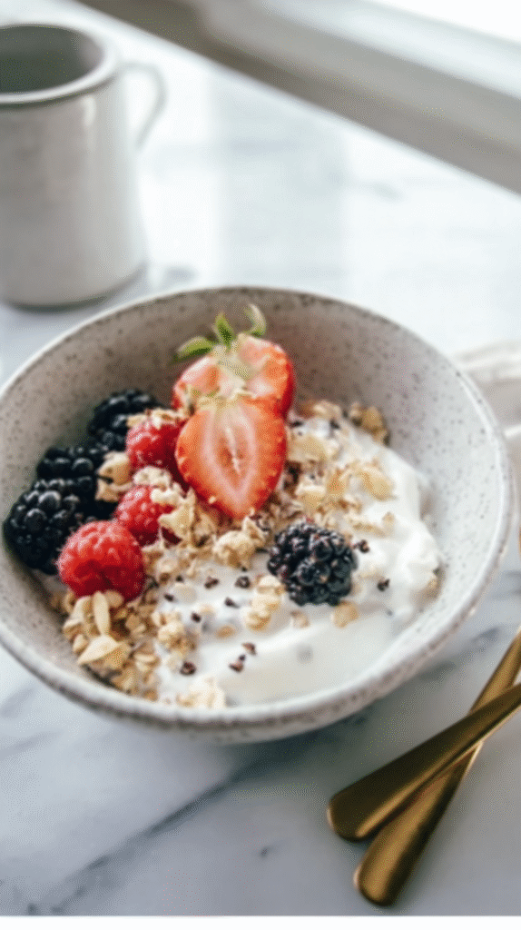 serving yogurt bowl
