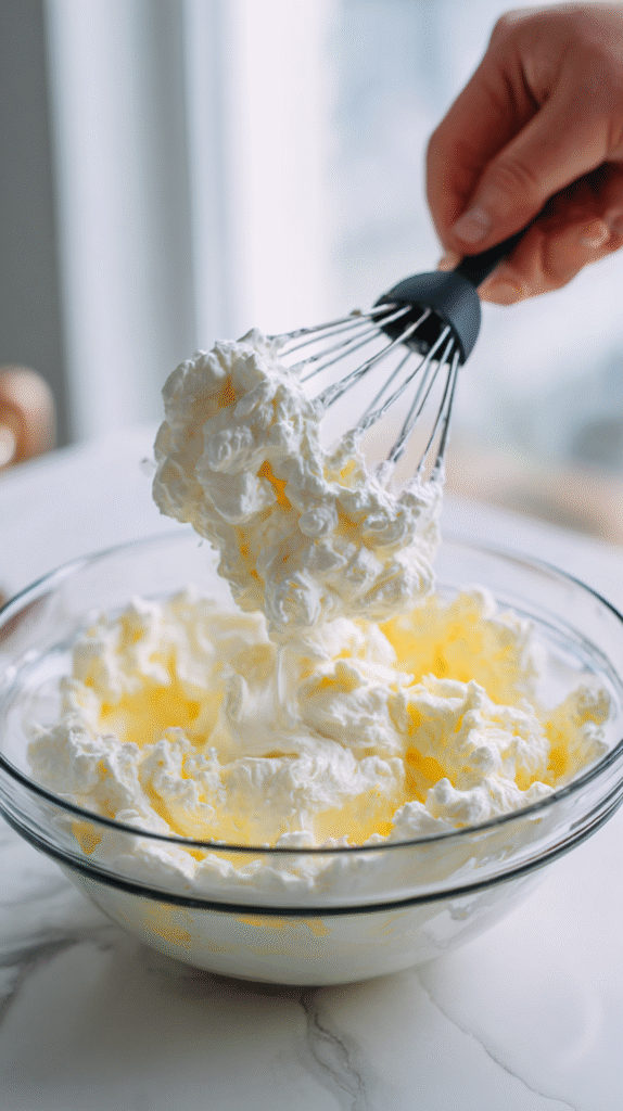 folding egg whites into cottage cheese mixture cloud bread recipe