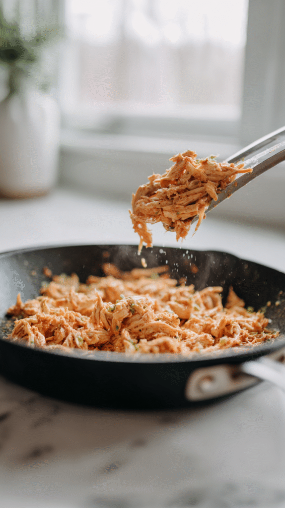 shredded chicken for chicken avocado burritos