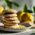 Low calorie lemon cookies on plate