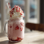 Strawberries & Cream Frappuccino with whipped cream