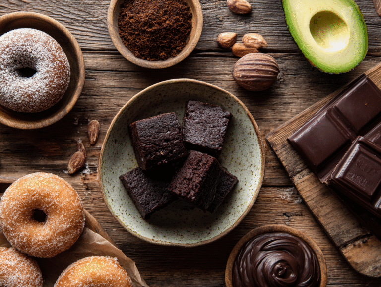 Keto sugar free dessert flat lay