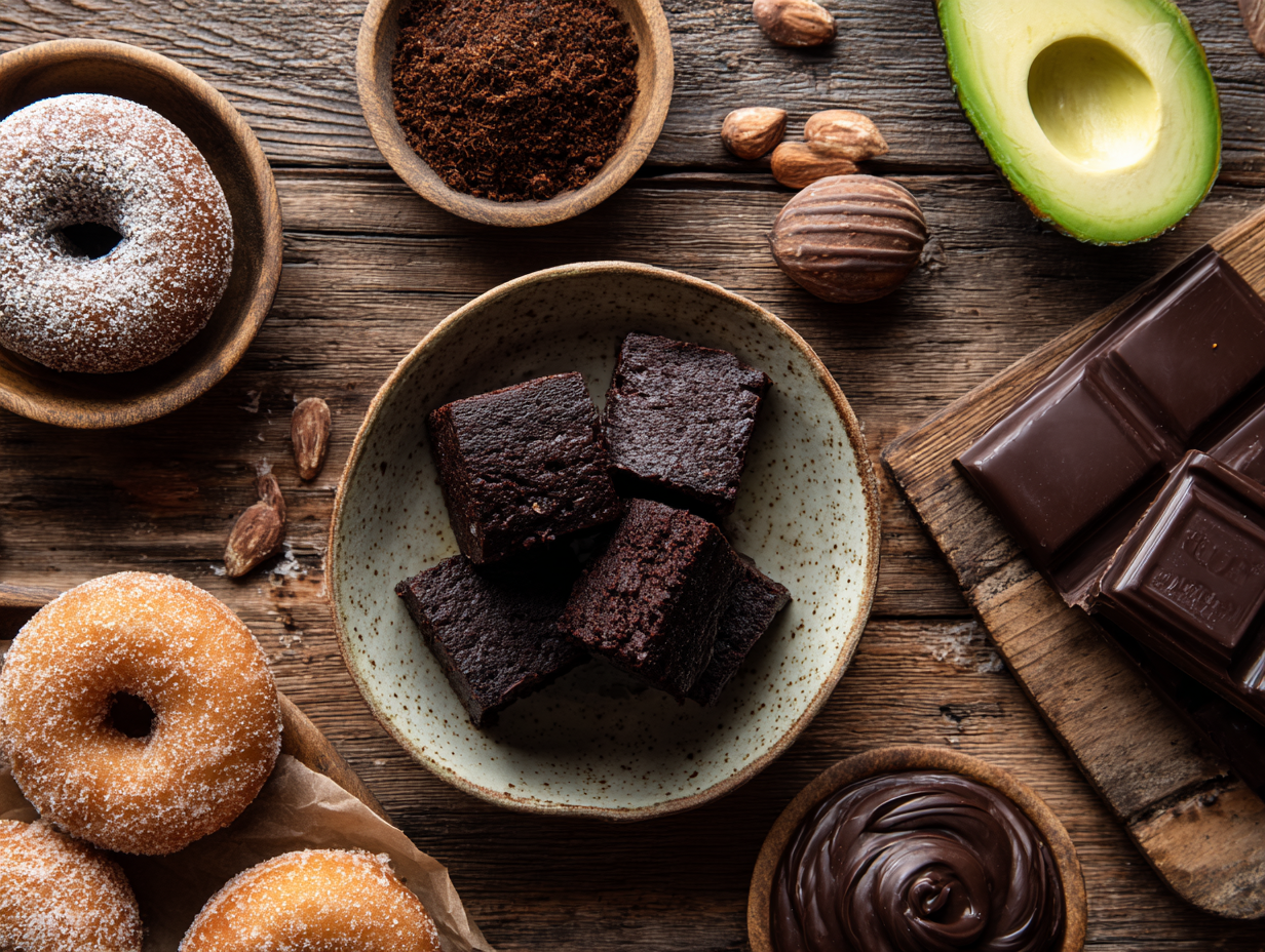 Keto sugar free dessert flat lay