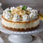 Banana Cream Cheesecake – The Ultimate Creamy Dessert You’ll Love 11 Banana cream cheesecake with whipped topping