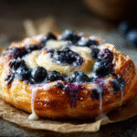 Keto Danish blueberry cream cheese fresh from the oven