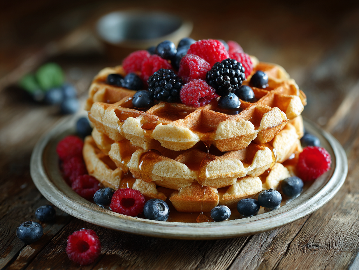 Crispy Keto Almond Flour Waffles
