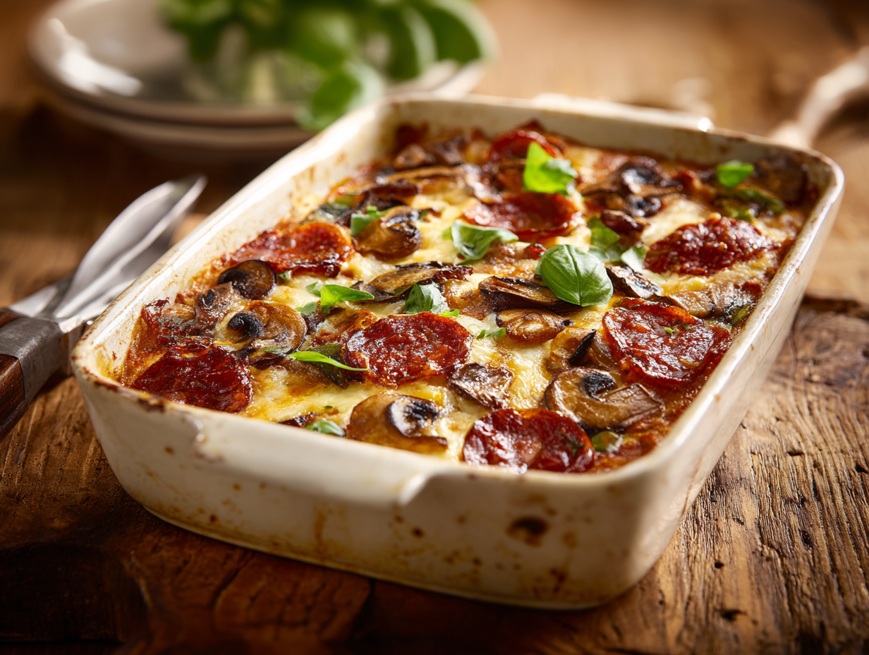 keto pizza casserole