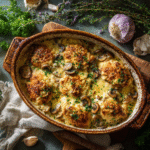 Keto Garlic Mushroom Chicken Casserole