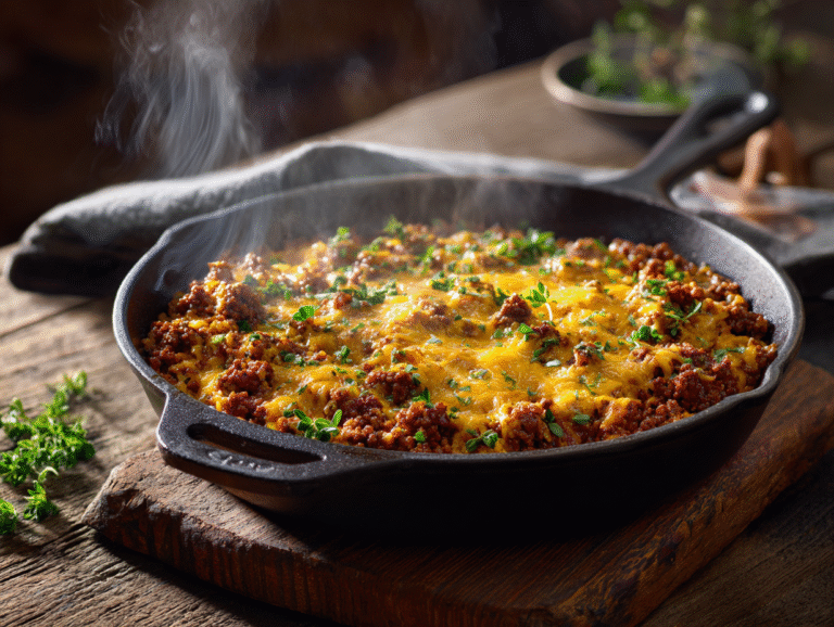 ground beef keto recipe skillet