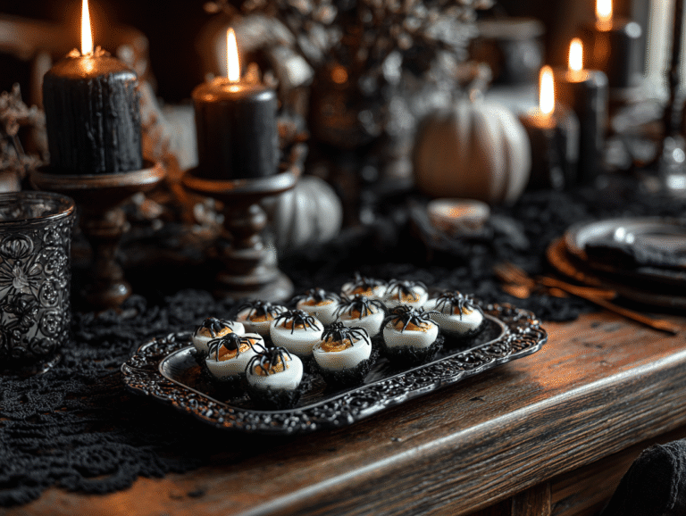 Creepy Deviled Eggs for Halloween