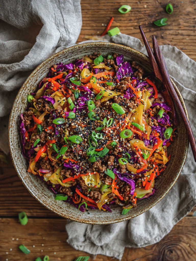 easy egg roll in a bowl low-carb recipe