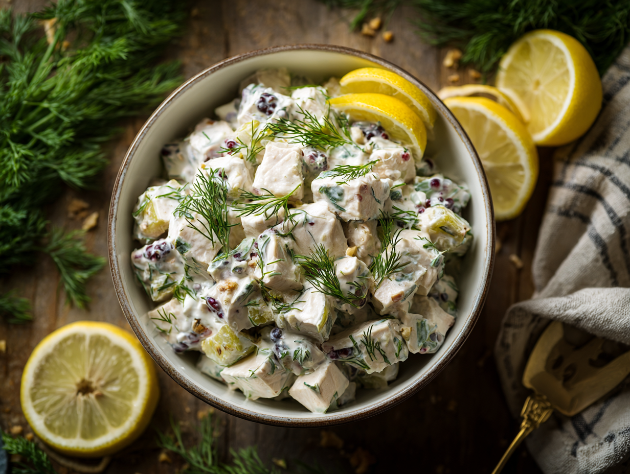 Low carb blackberry cottage cheese chicken salad