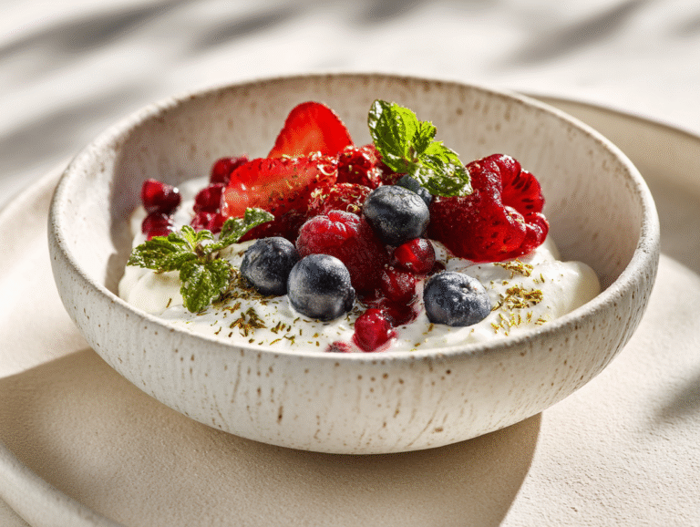 dry yogurt bowl with toppings