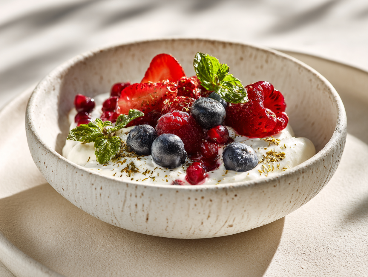 dry yogurt bowl with toppings