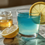 Blue Salt Trick Recipe for Men on white marble countertops