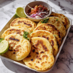 Pupusas recipe with curtido and salsa