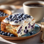Cottage cheese blueberry cloud bread