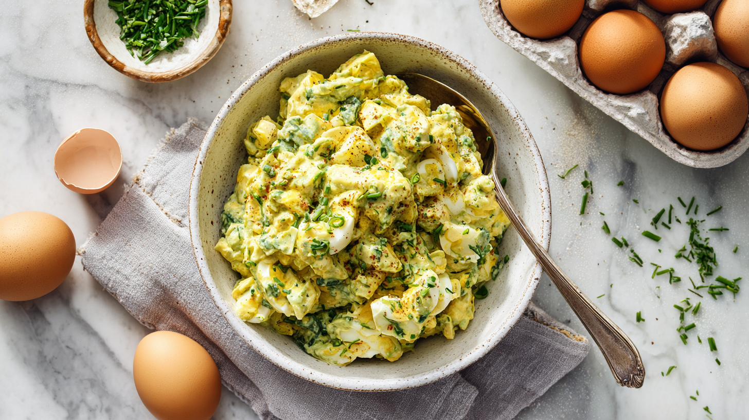 Creamy Avocado Twist on Classic Egg Salad