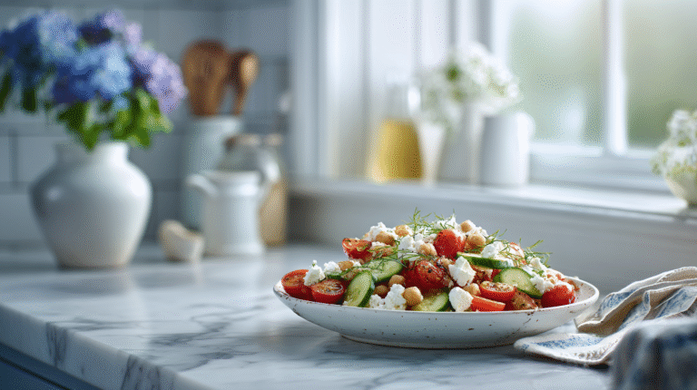Chickpea and Cucumber Delight with Feta